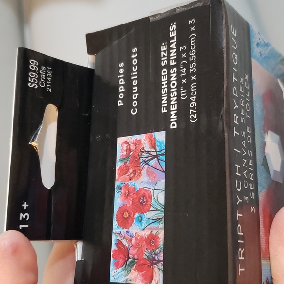 3 panel poppies diamond art kit NIB - Picture 4 of 7